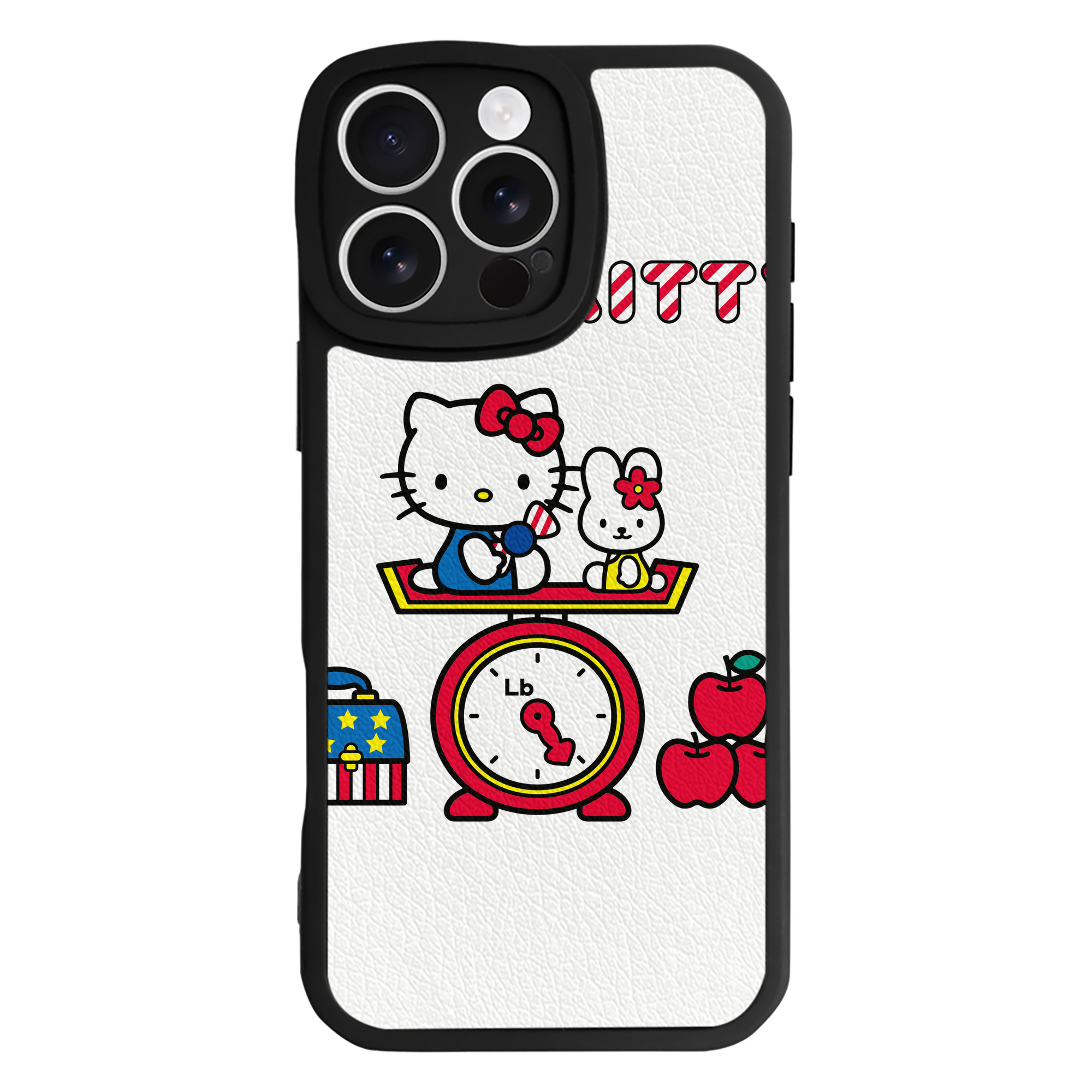 （画像用） Hello Kitty ハローキティ 【iPhone 16シリーズ対応】シリコンスマホケース（レザー調） 材質：シリコン